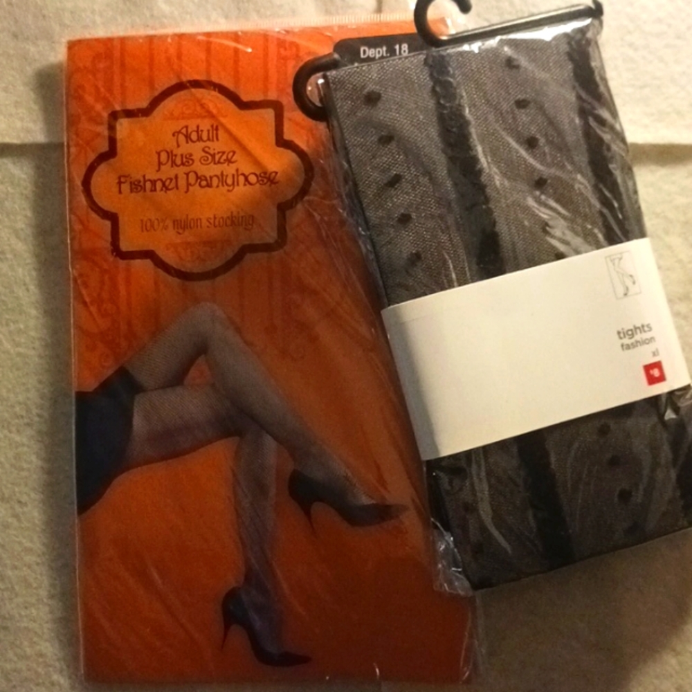 Plus Size Fishnet Pantyhose Tights - Black